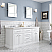 72" Traditional Collection Quartz Carrara Pure White Bathroom Vanity Set With Hardware in Chrome Finish