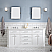 72" Traditional Collection Quartz Carrara Pure White Bathroom Vanity Set With Hardware in Chrome Finish