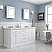 72" Traditional Collection Quartz Carrara Pure White Bathroom Vanity Set With Hardware in Polished Nickel (PVD) Finish