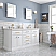 72" Traditional Collection Quartz Carrara Pure White Bathroom Vanity Set With Hardware in Satin Gold Finish