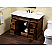 48" Deep Chestnut Finish Vanity Victorian Style Leg with White Imperial Marble Top