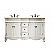 60" Antique White Finish Double Bathroom Vanity Victorian Style Leg with White Imperial Marble Top