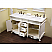 60" Antique White Finish Double Bathroom Vanity Victorian Style Leg with White Imperial Marble Top