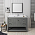 48" Gray Wood Veneer Traditional Bathroom Vanity w/ Mirror