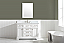 Transitional 48" Single Sink Vanity with 1" Thick White Quartz Countertop in White Finish