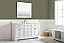 Transitional 54" Single Sink Vanity with 1" Thick White Quartz Countertop in White Finish