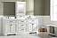84" Bath Vanity in White with 1" Thick White Quartz Countertop in White with White Basin
