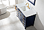 Modern 48" Single Sink Vanity with 1" Thick White Quartz Countertop in Blue Finish