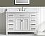 Modern 48" Single Sink Vanity with 1" Thick White Quartz Countertop in White Finish