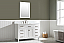 Modern 48" Single Sink Vanity with 1" Thick White Quartz Countertop in White Finish