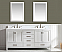 Modern 72" Double Sink Vanity with 1" Thick White Quartz Countertop in White Finish
