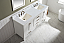 Modern 72" Double Sink Vanity with 1" Thick White Quartz Countertop in White Finish