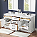 72" Double-Sink Vanity in White Finish