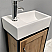 18.5" W x 10" D Bath Vanity in Walnut with Porcelain Vanity Top in White with White Basin