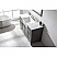 54" W x 22" D Bath Vanity in Gray with Quartz Vanity Top in White with White Basin