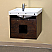 24.4" Single Wall Mount Style Sink Vanity Wood Walnut