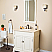 36" Single Sink Vanity-Wood-Cream White