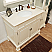 42" Single Sink Vanity-Wood-Cream White