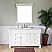 60" Single Sink Vanity-Wood-Cream White with Mirror and Linen Cabinet Options