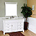 60" Single Sink Vanity-Wood-White Finish with Mirror and Linen Cabinet Options