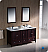 Fresca Oxford 60" Double Sink Traditional Bathroom Vanity Mahogany Finish