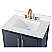 30" Modern Bathroom Sink Vanity Navy Blue Finish in Black Sintered Stone Top with Backsplash Option