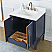 30" Modern Bathroom Sink Vanity Navy Blue Finish in Black Sintered Stone Top with Backsplash Option