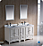 Double Sink Traditional Bathroom Vanity  White Finish