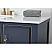 48" Modern Bathroom Sink Vanity Navy Blue Finish in White Quartz Top with Backsplash Option
