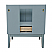 30" Single Vanity in Aqua Blue Finish - Cabinet Only with Countertop, Backsplash and Mirror Options