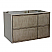 30" Single Wall Mount Vanity in Linen Brown Finish - Cabinet Only with Countertop, Backsplash and Mirror Options