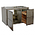 30" Single Wall Mount Vanity in Linen Brown Finish - Cabinet Only with Countertop, Backsplash and Mirror Options