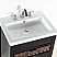 24" Single Sink Vanity in Rich Espresso Finish Seamless Integral Ceramic Sink Top with Mirror Option