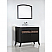 36" Single Sink Vanity in Rich Espresso Finish Seamless Integral Ceramic Sink Top with Mirror Option
