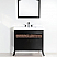 36" Single Sink Vanity in Rich Espresso Finish Seamless Integral Ceramic Sink Top with Mirror Option