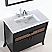 36" Single Sink Vanity in Rich Espresso Finish Seamless Integral Ceramic Sink Top with Mirror Option