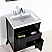 24" Single Sink Vanity in Rich Espresso Finish Seamless Integral Ceramic, Mirror and Sink Top Option