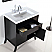 30" Single Sink Vanity in Rich Espresso Finish with Seamless Integral Ceramic Sink Top with Mirror Option