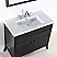 36" Single Sink Vanity in Rich Espresso Finish with Seamless Integral Ceramic Sink Top with Mirror Option