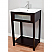 24" Single Vanity Manufactured Woods in Espresso Finish with Ceramic Top and Oval Sink