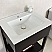 24" Single Vanity Manufactured Woods in Espresso Finish with Ceramic Top and Integrated Sink