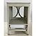 24" Single Vanity Manufactured Woods in Light Gray Finish with Ceramic Top and White Ceramic Sink