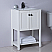 24" Single Vanity Manufactured Woods in White Finish with Ceramic Top and White Ceramic Sink