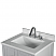25" Single Sink Vanity in Light Gray Finish Engineer Stone Quartz Top with Mirror Option