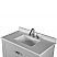 37" Single Sink Vanity in Light Gray Finish Engineer Stone Quartz Top with Mirror Option
