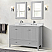 49" Double Sink Vanity in Light Gray Finish Engineer Stone Quartz Top with Mirror Option