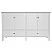 61" Double Sink Vanity in White Finish Engineer Stone Quartz Top with Mirror Option