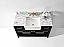 48" Bath Vanity Set in Black Onyx with Italian Carrara White Marble Vanity Top and White Farmhouse Apron Basin