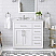 Issac Edwards Collection  36" Single Vanity  Cabinet, White Engineered Stone Countertop