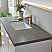 48" Single Sink Bath Vanity in White with Grey Sintered Stone Countertop